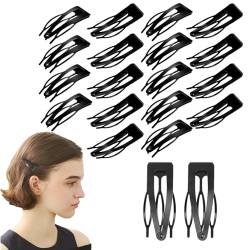 SURALIN 20 Stück Haarspangen, Doppelgriff-Haarspangen für Frauen, Metall-Druckknopf-Haarspangen, Doppelgriff-Haarspangen für Mädchen mit dünnem Haar von SURALIN