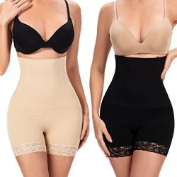 SURE YOU LIKE Spitze Shapewear Damen Hohe Taille Butt Lifter Body Shaper Unterhose Miederhose Damen Figurenformend Miederpants Bauchweg von SURE YOU LIKE