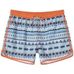 SURF CUZ Herren-Badehose, 12,7 cm, Vintage-Badeanzüge mit Netzfutter, 80er-/90er-Jahre, Retro-Bademode, Boardshorts, Aquatische Brillanz, L von SURF CUZ