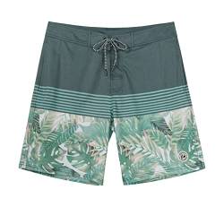 SURF CUZ Herren Vintage Cruzer Stretch Boardshort Chino Shorts, 17 Grau - Rain Forest, 5 von SURF CUZ