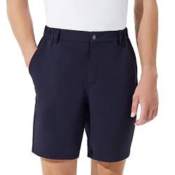 SURFEASY Herren Golf Shorts Stretch Kurze Golfhosen Leichte Schnelltrocknende 9" Bermuda Shorts(Navy,L) von SURFEASY