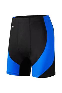 SURFEASY Herren Jammers Badeanzug Schwimmen Schwimmhose Badehose Eco Endurance+ Pro Mid Length Shorts Swim Trunks wettkampfhose Herren (Schwarz/Blau,S) von SURFEASY