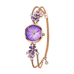 SURVAN WatchDesigner Lila Quarz Damenuhr mit Armband Armband Stil Diamant Modeuhr muttertagsgeschenke für Mama von SURVAN WatchDesigner