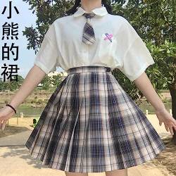 Faltenrock Miniröcke Damen Sommer Winter Micro Plaid Rock Hohe Taille Rock Kawaii Harajuku Goth Y2k Rock,B9,1 von SUSHRUTA