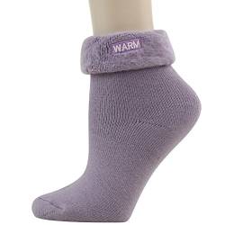 SUTTOS Thermosocken für Damen, warme Winter-Hausschuhe, dick, gefüttert, süß, knöchelhoch, 1/3/5 Paare im Set, Einheitsgröße von SUTTOS