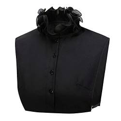 SUZALA Krageneinsatz Damen Blusenkragen Abnehmbare Hälfte Shirt Halbhemd Falsche Kragen für Blusenkleid von SUZALA