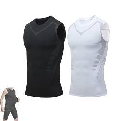 Expectsky Ionic Shaping Vest, Herren-Herren-Kompressionsoberteil für Brust- und Gynäkomastie, bequemer und atmungsaktiver Eisseidenstoff (M, 2 Stück-a) von SVBPIUGF