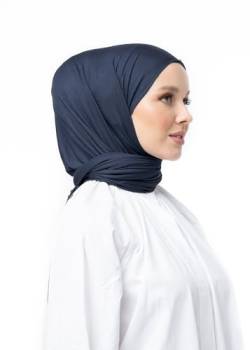 SWANISTANBUL Jersey Hijab Schal für Frauen – Qualität Kopftuch Wrap für Mädchen – Mode Muslimische Frauen Hijab Schals Headwear, Marineblau, Einheitsgröße von SWANISTANBUL