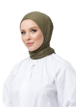 SWANISTANBUL Jersey Hijab Schal für Frauen – hochwertiges Kopftuch für Mädchen – Mode Muslimische Frauen Hijab Schals Kopfbedeckung für den täglichen Gebrauch – 55 cm x 170 cm, khaki, One size von SWANISTANBUL
