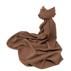 SWANISTANBUL Medina Seidenschal Hijab für Damen – Premium-Qualität große Kopftücher für Mädchen – Mode muslimische Frauen Hijab Schals Kopfbedeckung für den täglichen Gebrauch – 70 cm x 200 cm, braun von SWANISTANBUL