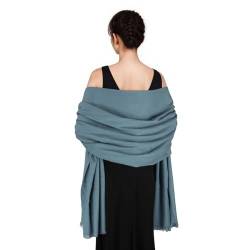 SWAT PANY Schal Blau Damen Winter Schals Tücher für Damen Pashmina Winterschal Stola Damen für Festlich Abendkleid von SWAT PANY