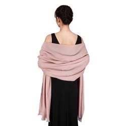 SWAT PANY Schal Rosa Damen Winter Schals Tücher für Damen Pashmina Winterschal Stola Damen für Festlich Abendkleid von SWAT PANY