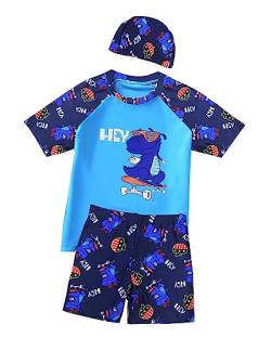 UV Shirt & Badehose Kinder 2-10 Jahre - Badeshirt UV & Badeshorts Jungen Schwimmshirt Kinder UV-Schutz UPF 50+ von SWAUSWAUK
