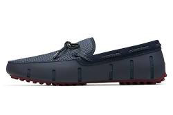SWIMS Men's Braided Lace Loafer Driver Navy/Deep Red 9.5 M US von SWIMS