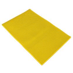 Hitzebeständige Frisierwerkzeug-Matte, rutschfeste Frisierwerkzeug-Matte in großer Größe für Friseure(Gelb) von SWOQ