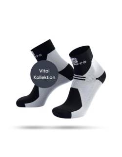 SWORTS Kompressionssocken Kurz I Plantarfasciitis Socks Fersensporn (Extra Weiche Laufsocken mit Anti-Blasenschutz) von SWORTS