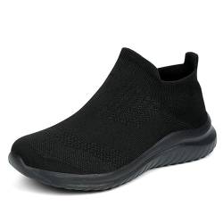 GS Slip-On Trainers | Leichter Socken-Trainer für Frauen,Gesunde Schuhe Unisex (42,Schwarz) von SWZEC