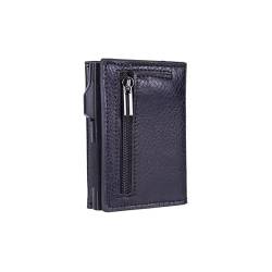 Kreditkartenetui Geldbörse RFID Future Wallet Smart Geldbörse Stilvolles Portemonnaie & Geldbeutel aus Leder & Aluminium Unisex von SWZEC