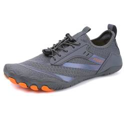 SWZEC Feel Pro 2.0 - rutschfeste Barfußschuhe Unisex Herren Damen (Grau,36) von SWZEC