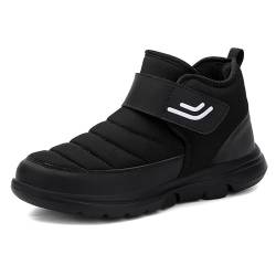 SWZEC Orthopädische Winterschuhe Für Herren Plüsch Lässig Schneestiefel Unisex Größen 35–47 EU (42,Schwarz-138) von SWZEC