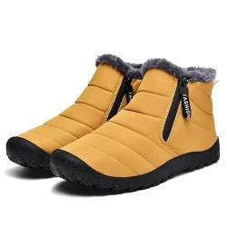 SWZEC barfußschuhe Winter Damen Herren Winterstiefel Unisex,Outdoorheld Winterschuhe Winter Pro 2.0 (42,Gelb) von SWZEC