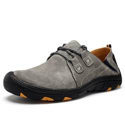 Saphirvogel Wander und Kletterschuhe zum Schnüren für Männer Hike Schuhe (Grau,43) von SWZEC