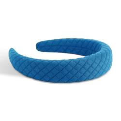 SXQLYH Damen Haarreif Breit Dicker Haarband,Weiches Stoff Haarreiffen, Gepolstertes Retro Style Haarband Bequeme Stirnbänder für Frauen und Mädchen Geburtstagsgeschenk Stirnband (Blau) von SXQLYH