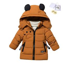 SXSHUN Jungen Winterjacke mit Abnehmbarer Kapuze Kinder Verdickte Outdoor Jacke Mädchen Wintermantel Daunenmantel Daunenjacke 104-110 von SXSHUN