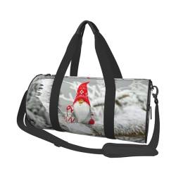 SYLALE Lustige Reisetasche mit Weihnachtsmann-Druck, wasserdicht, Wochenendtasche, Handgepäcktasche für Damen und Herren, Schwarz , Einheitsgröße von SYLALE