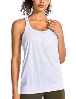 SYROKAN Damen Sport T-Shirt Tank Top - Ringerrücken Gym Elastische Fitness Weiss 40 von SYROKAN