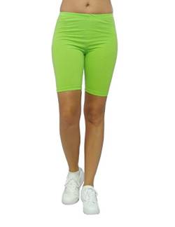 Damen Shorts Kurze Leggings Hotpants Sport Baumwolle hellgrün S von SYS