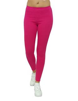 SYS Damen Thermo Leggings Hose lang Baumwolle Fleece pink S von SYS