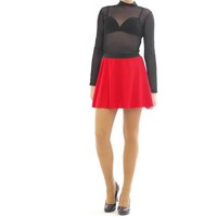 SYS Minirock Swing Rock Mini Falten-Rock Gummibund hohe Taille Skirt Minirock von SYS