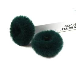 10 Stück Plüsch Haargummis aus Kunstfell Pelzig Elastische Baby Scrunchies Flauschig Haarband Pompon Stirnbänder Haargummis Pferdeschwanz Halter Zubehör Haarschmuck für Frauen Mädchen -dunkelgrün von SYSUII