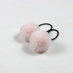 15 Stück Baby Mädchen Pom Pom Haargummis Elastisches Haarband Stirnband Weichgummi Haarband Flauschige Pferdeschwanzhalter Haargummiband Niedlicher Plüschball für Kleinkinder Kinder -Hell-Pink von SYSUII