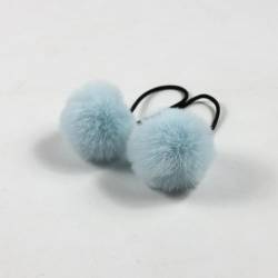 15 Stück Baby Mädchen Pom Pom Haargummis Elastisches Haarband Stirnband Weichgummi Haarband Flauschige Pferdeschwanzhalter Haargummiband Niedlicher Plüschball für Kleinkinder Kinder -Himmelblau von SYSUII