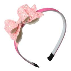 SYSUII 6 Stück Glitzer Pailletten Stirnbänder, Kinder Mädchen Stirnbänder Pailletten Haarband Haarreifen mit Schleife Stirnband Haarschmuck für das tägliche Leben Party Cosplay Halloween Geschenk von SYSUII