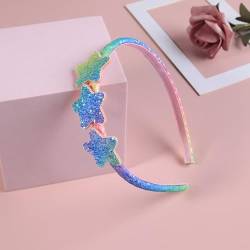 SYSUII 6 Stück Glitzer Pailletten Stirnbänder,Mädchen Kinder Sterne Liebe Herz Haarband Glitzernde Haarreifen Pailletten Haarbänder für Kinder Teens tägliches Tragen Geschenk Party Dekoration von SYSUII