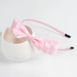 SYSUII 8 Stück Haarreifen mit Schleife Stirnband für Mädchen Modisch Süßer Haarreifen Haarband Kopfschmuck Haarbänder Haar-Accessoire für Party Cosplay Weihnachten Halloween Geschenk -Rosa von SYSUII