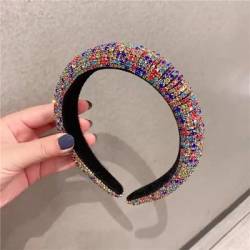 SYSUII Haarreif für Damen Glitzer Strass Haarreif Breit Haarband Kristall Diamant Stirnband Dickes Haarband für Frauen Mädchen Geburtstagsgeschenk Hochzeit Braut Haarschmuck Stirnbänder -Bunt von SYSUII