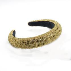 SYSUII Haarreif für Damen Glitzer Strass Haarreif Breit Haarband Kristall Diamant Stirnband Dickes Haarband für Frauen Mädchen Geburtstagsgeschenk Hochzeit Braut Haarschmuck Stirnbänder -Grün von SYSUII