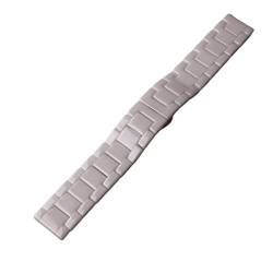 14mm 16mm 18mm 20mm 22mm Schwarz Weiß Keramik Watcbands Armband Gürtel Armband Band Mode Dame Herrenuhren Zubehör Uhrenarmband (Color : White, Size : 20mm) von SYT-MD