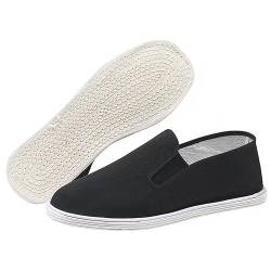 Chinesische Tradition Handgefertigte -Sohle for Herren, Reine Stoffsohle, verdickte weiche Sohle, Sohle, for Zuhause, Freizeitschuhe, Slip-On, atmungsaktive Herrenschuhe (Color : Black, Size : 44 E von SYT-MD