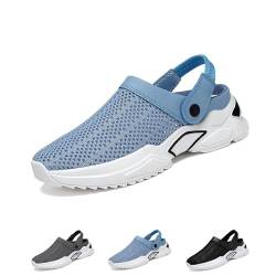 Orthopädische, ausgehöhlte Sommersandalen for Herren, rutschfeste, leichte orthopädische Schuhe, atmungsaktive Mesh-Sandalen, Freizeitschuhe for zu Hause (Color : Blue, Size : 40 EU) von SYT-MD
