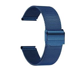 Uhrenarmband Quick Release Universal Band 16-24cm Edelstahl Uhrenarmband Metall Mesh Uhrenarmband Armband Armbanduhr Ersatzband (Color : Blue, Size : 23mm) von SYT-MD