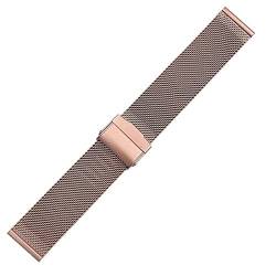Uhrenarmband Quick Release Universal Band 16-24cm Edelstahl Uhrenarmband Metall Mesh Uhrenarmband Armband Armbanduhr Ersatzband (Color : Rose pink, Size : 24mm) von SYT-MD