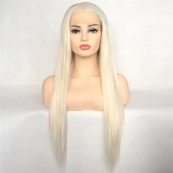 Synthetic Lace Front Wig for Black Women,Queen Silver Grey Synthetic Lace Front Wig Long Straight High Temperature Fiber Daily Wear for Women,E,20 inch von SYVI