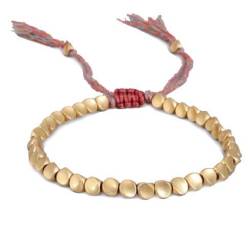 Tibetanisches Kupfer-Perlen-Armband – GOODCHANCEK handgefertigtes, buddhistisches Armband, verstellbares Glücksarmband für Damen und Herren… von SZETOSY