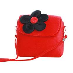 SZFRYEU Kinder Umhängetasche Mädchen Handtasche Klein Schultertasche Geldbeutel Verstellbarer Schultergurt Kindertasche Mädchen Spielzeug (Rot, One Size) von SZFRYEU