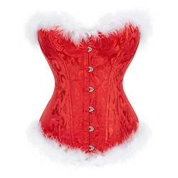 SZIVYSHI Weihnachts Korsett Dessous Top - Weihnachts Outfits Corset für Frauen - Rot Corsage - Größe M von SZIVYSHI